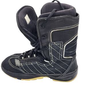 FXR Boots Mens 9 Black Rugged Winter Sport Footwear Lace Up Snowmobile